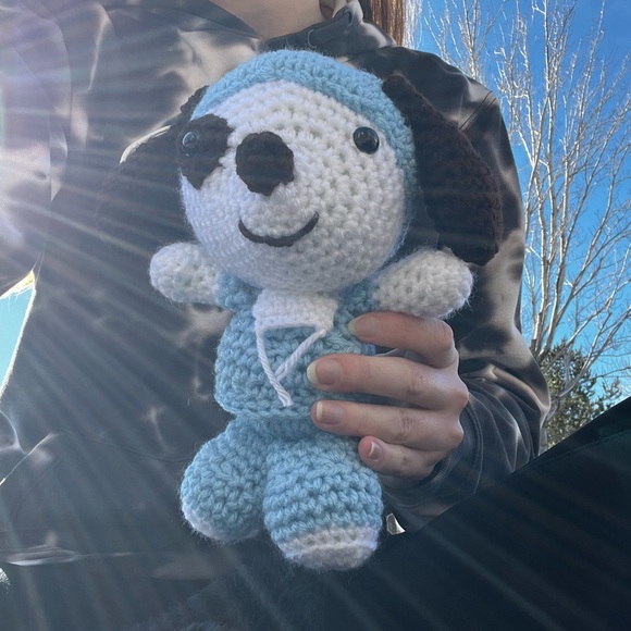 Hand Crocheted Doc the DOGtor Surgeon Stuffed Animal Plushie - Picture 11 of 13